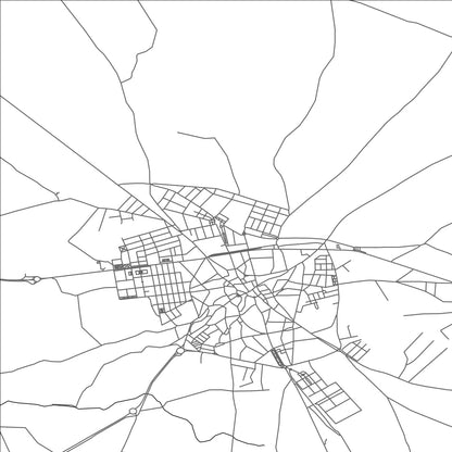 ROAD MAP OF POZOBLANCO, SPAIN BY MAPAKES