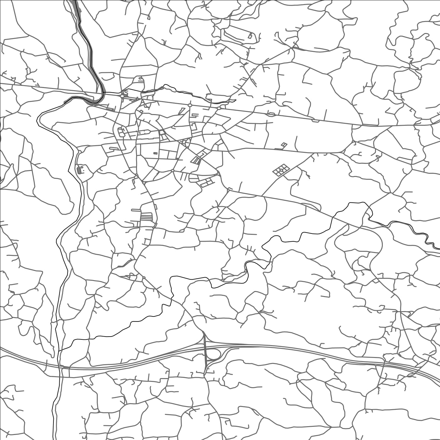 ROAD MAP OF PUENTEAREAS, SPAIN BY MAPAKES