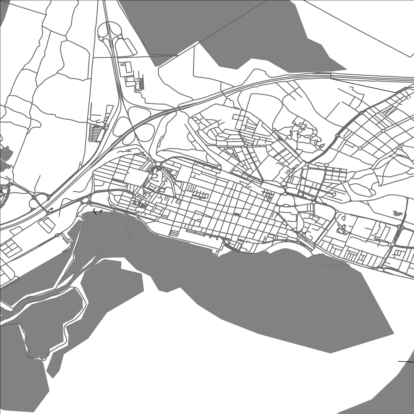 ROAD MAP OF PUERTO REAL, SPAIN BY MAPAKES