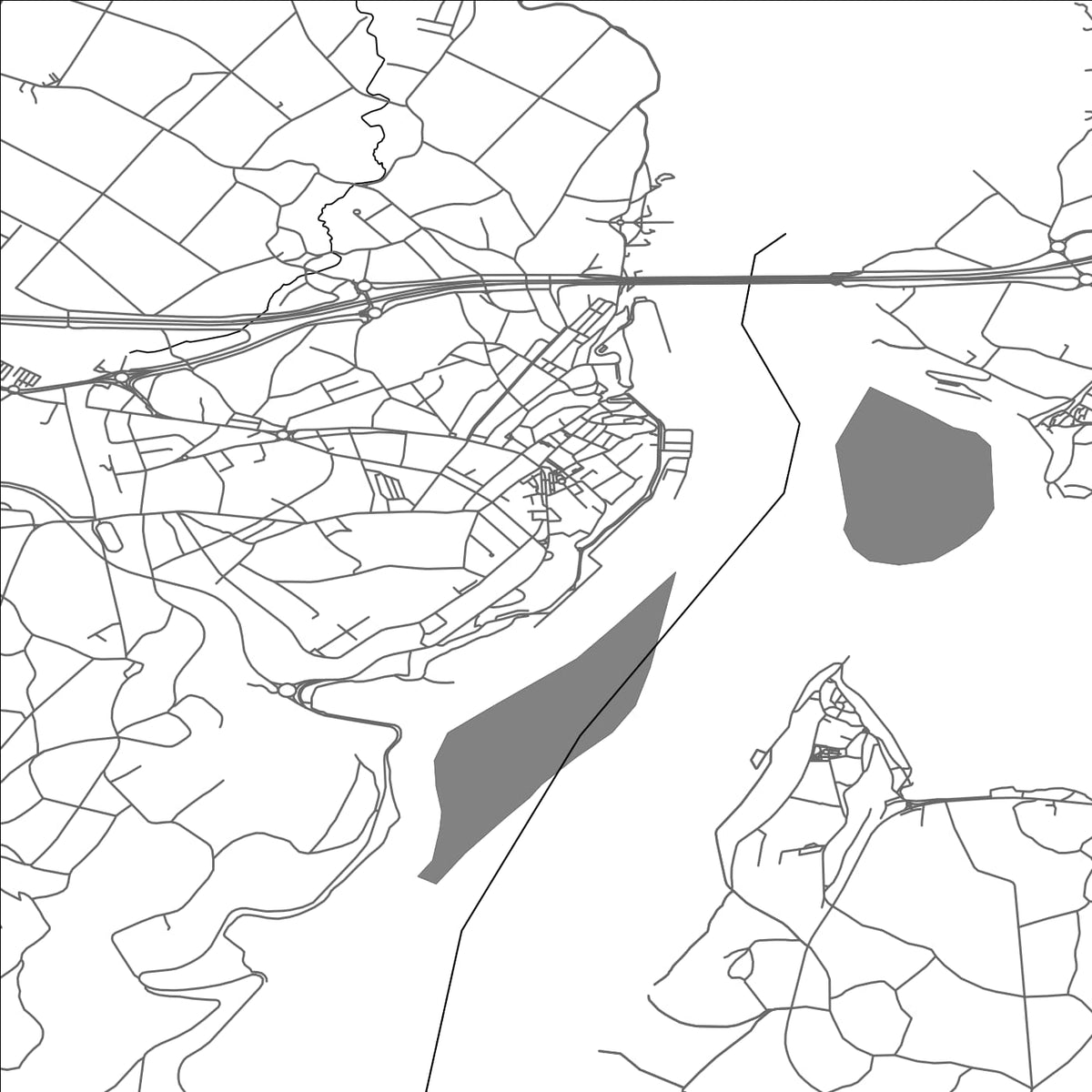 ROAD MAP OF RIBADEO, SPAIN BY MAPAKES