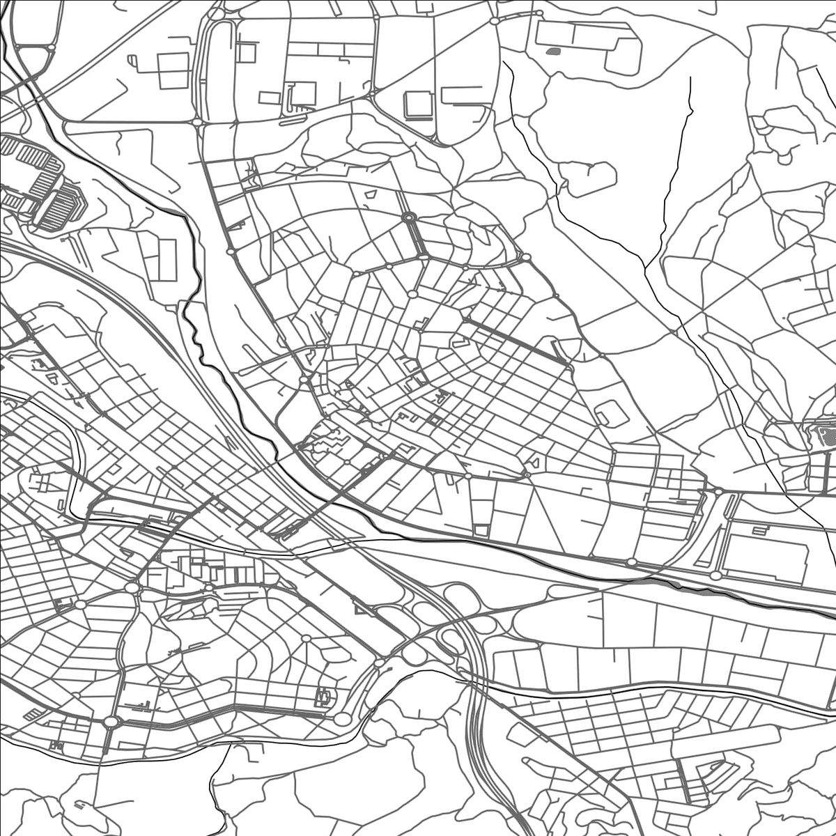 ROAD MAP OF RIPOLLET, SPAIN BY MAPAKES