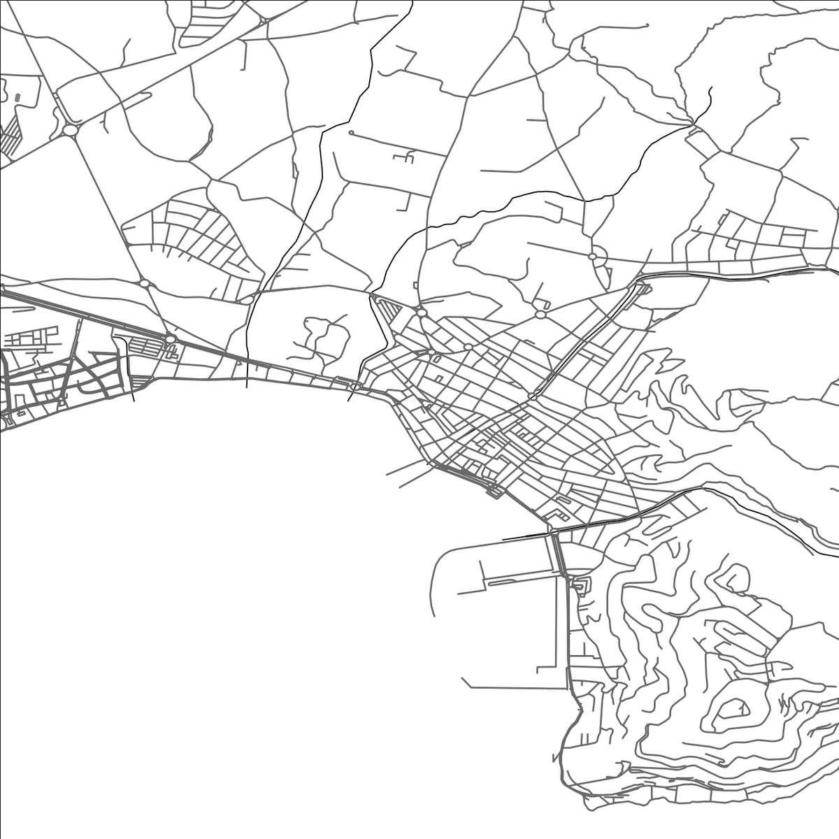 ROAD MAP OF ROSAS, SPAIN BY MAPAKES