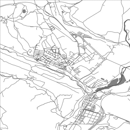 ROAD MAP OF SABINANIGO, SPAIN BY MAPAKES