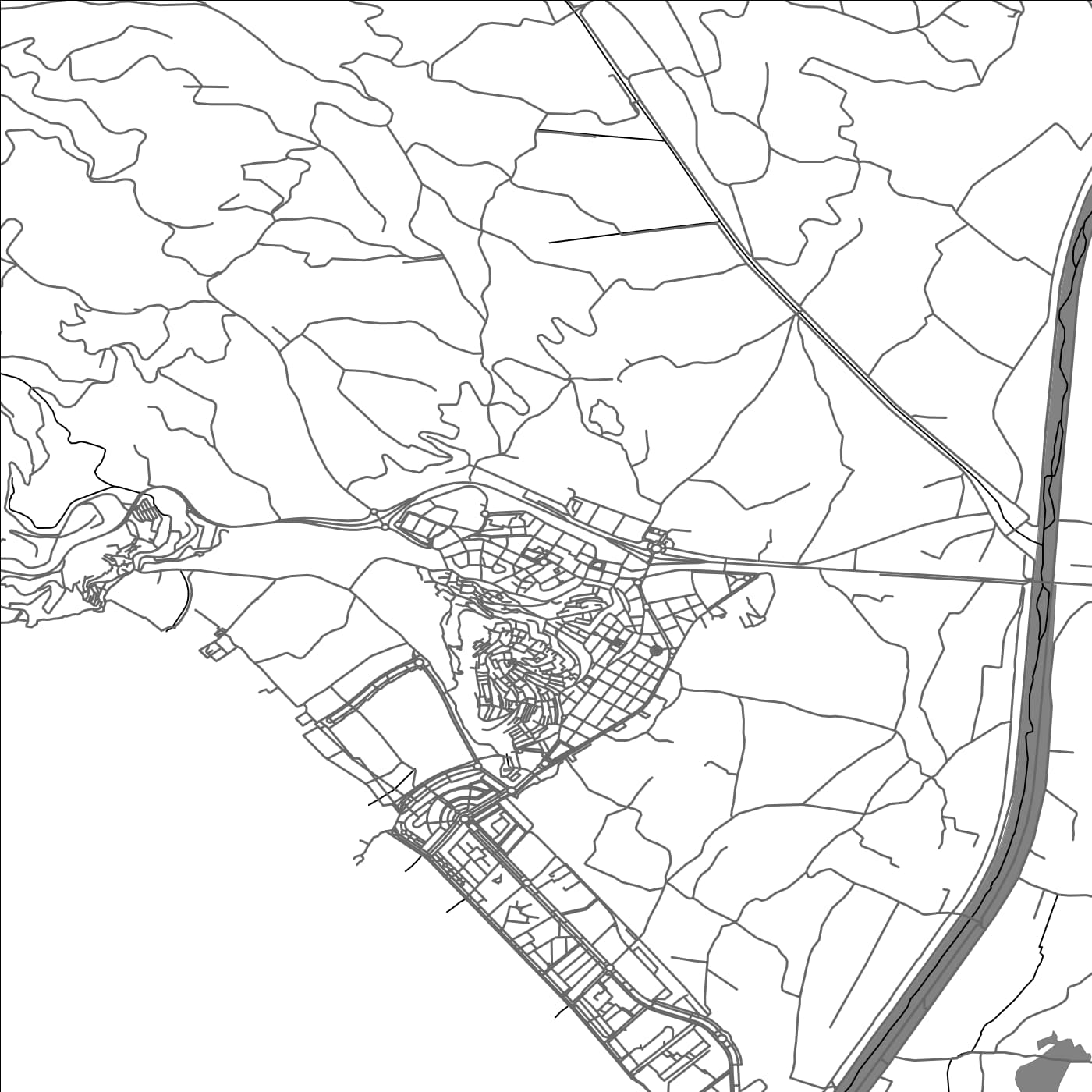 ROAD MAP OF SALOBRENA, SPAIN BY MAPAKES