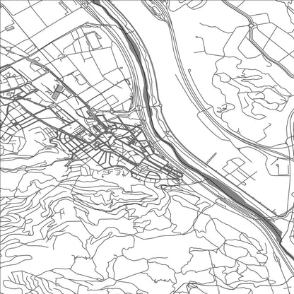 ROAD MAP OF SAN ANDRES DE LA BARCA, SPAIN BY MAPAKES