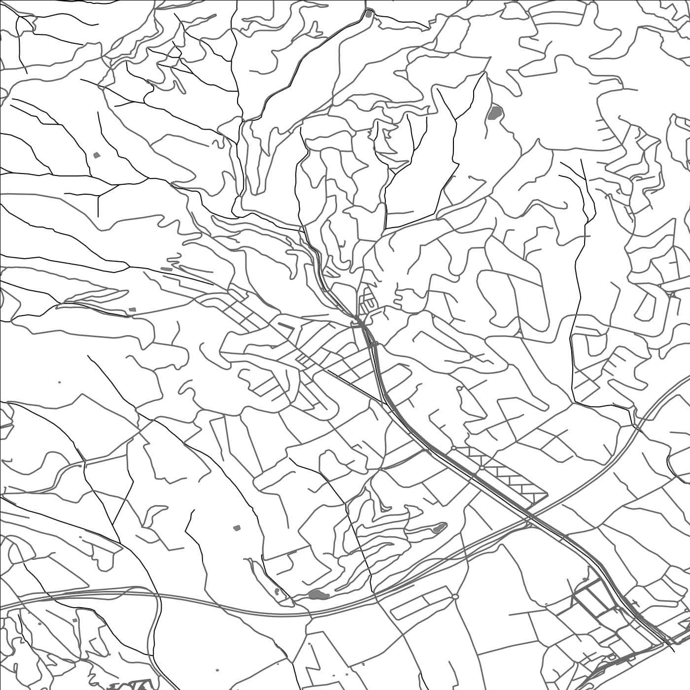 ROAD MAP OF SAN ANDRES DE LLEVANERAS, SPAIN BY MAPAKES