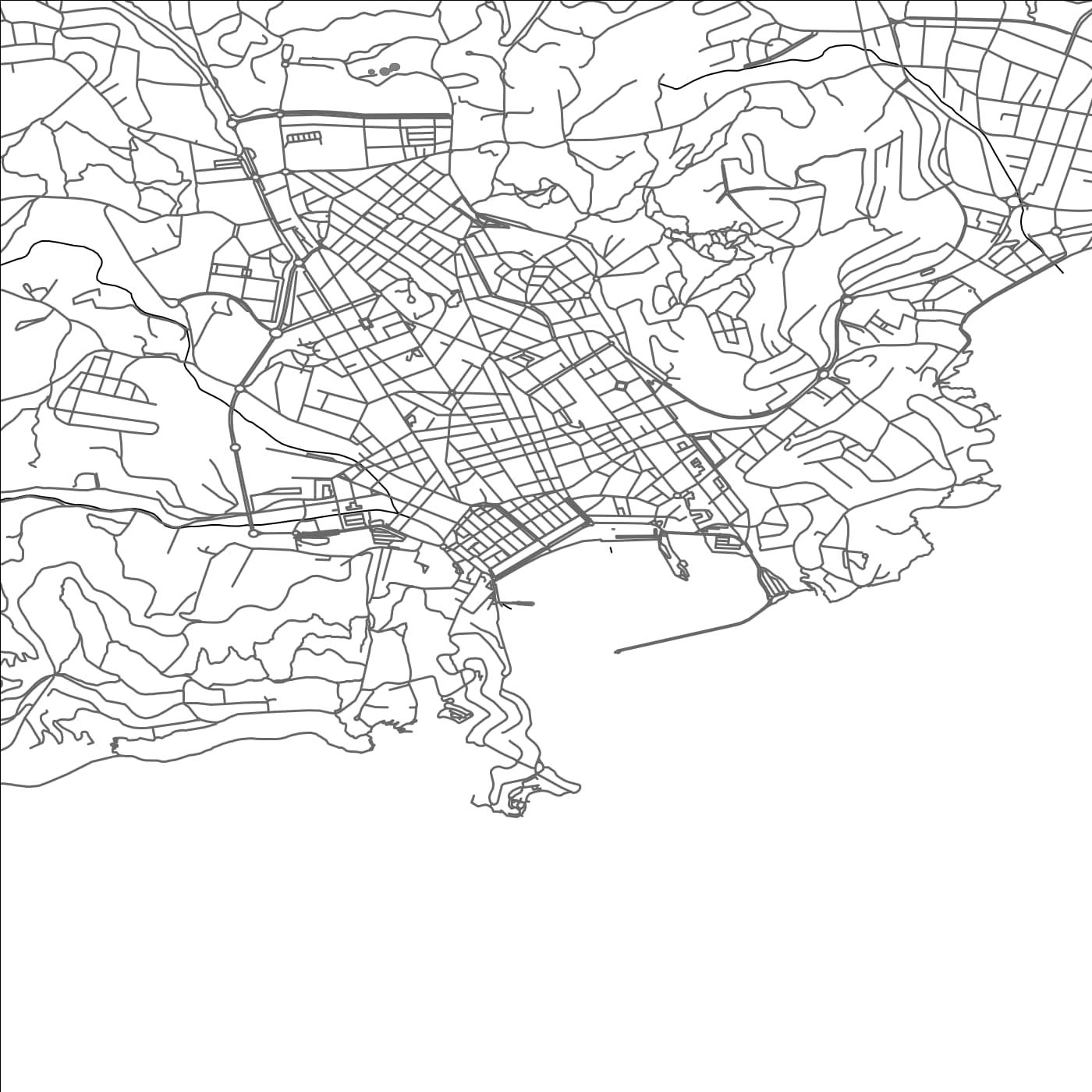 ROAD MAP OF SAN FELIU DE GUIXOLS, SPAIN BY MAPAKES