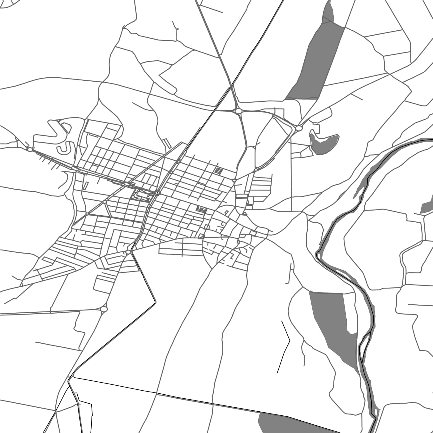 ROAD MAP OF SAN MARTIN DE LA VEGA, SPAIN BY MAPAKES