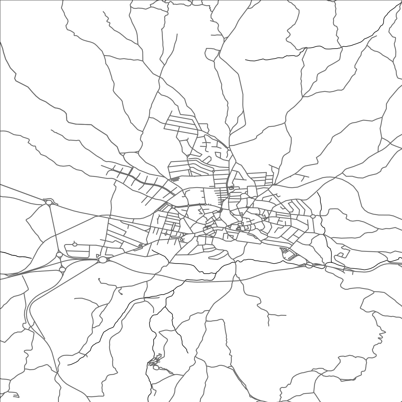 ROAD MAP OF SAN MARTIN DE VALDEIGLESIAS, SPAIN BY MAPAKES