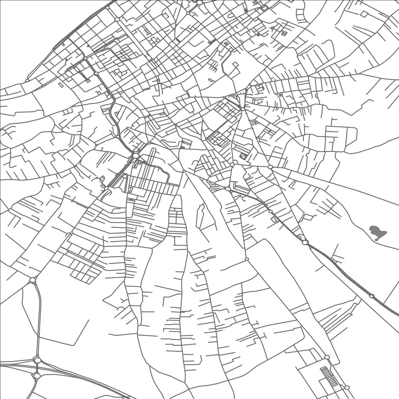 ROAD MAP OF SANLUCAR DE BARRAMEDA, SPAIN BY MAPAKES