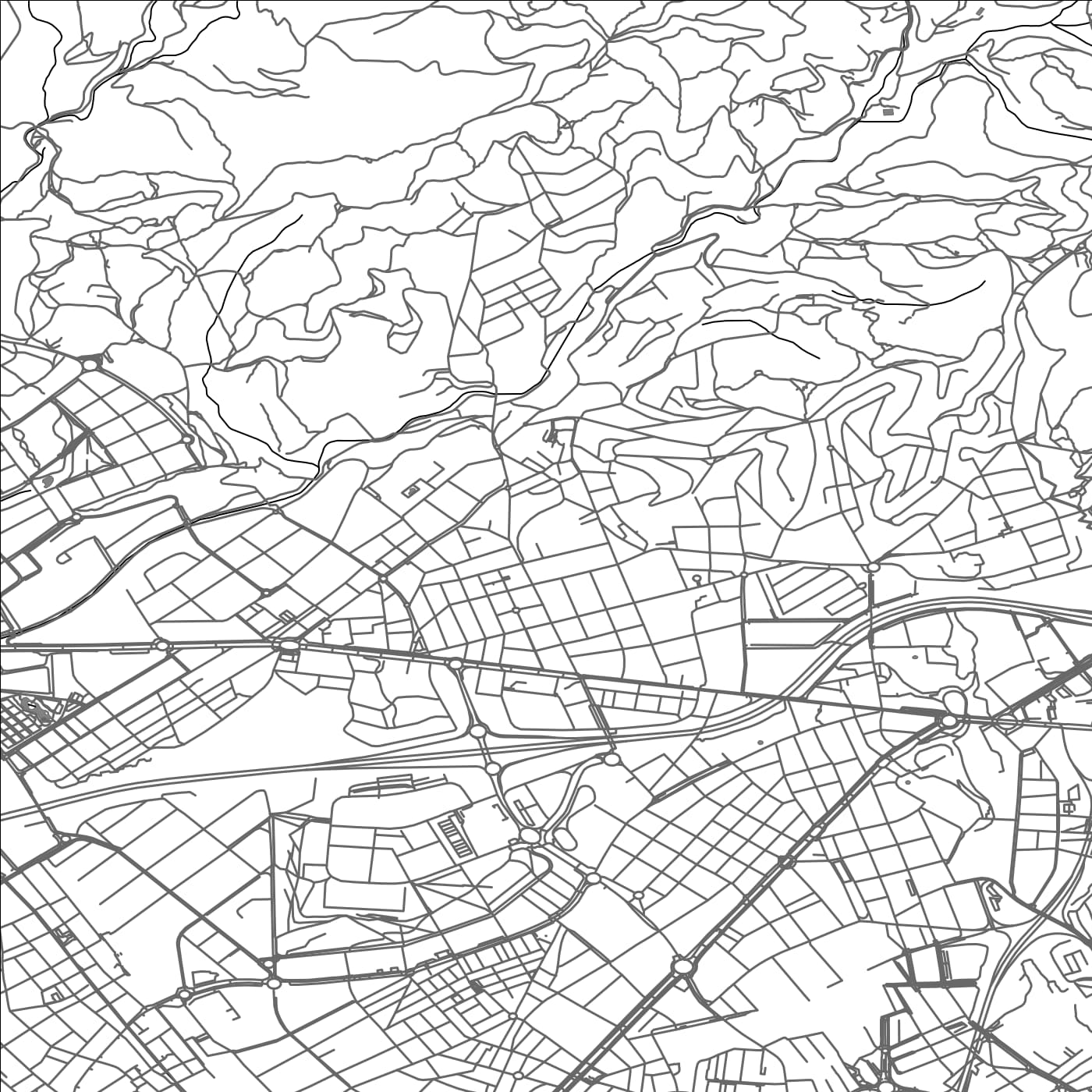 ROAD MAP OF SANT JUST DESVERN, SPAIN BY MAPAKES