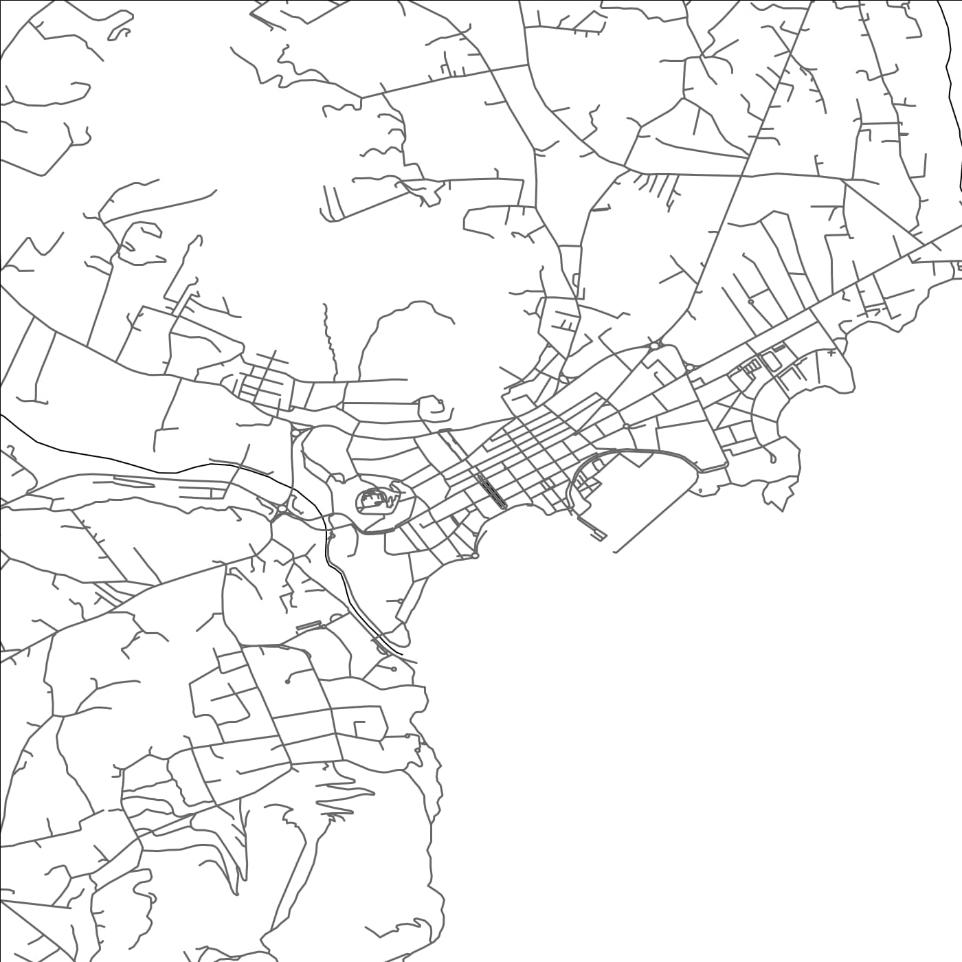 ROAD MAP OF SANTA EULALIA DEL RIO, SPAIN BY MAPAKES