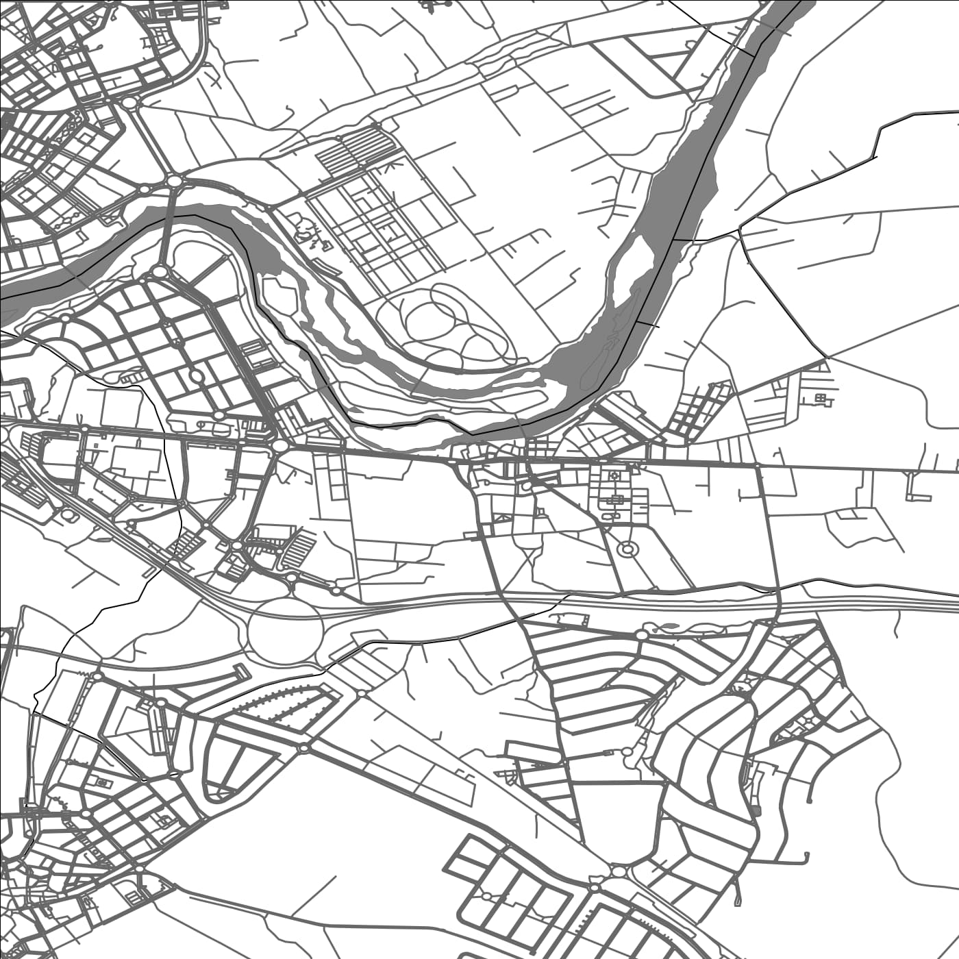 ROAD MAP OF SANTA MARTA DE TORMES, SPAIN BY MAPAKES