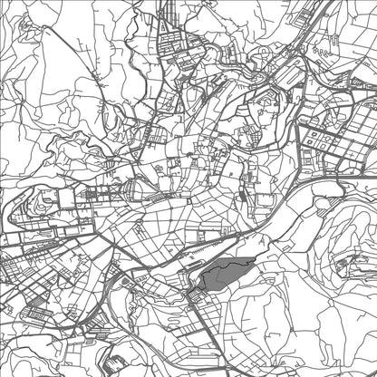 ROAD MAP OF SANTIAGO DE COMPOSTELA, SPAIN BY MAPAKES