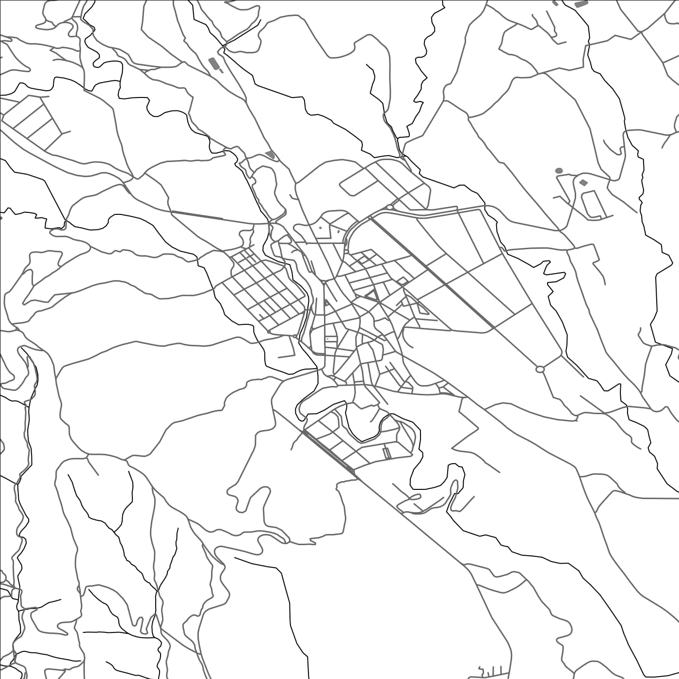 ROAD MAP OF SENMANAT, SPAIN BY MAPAKES