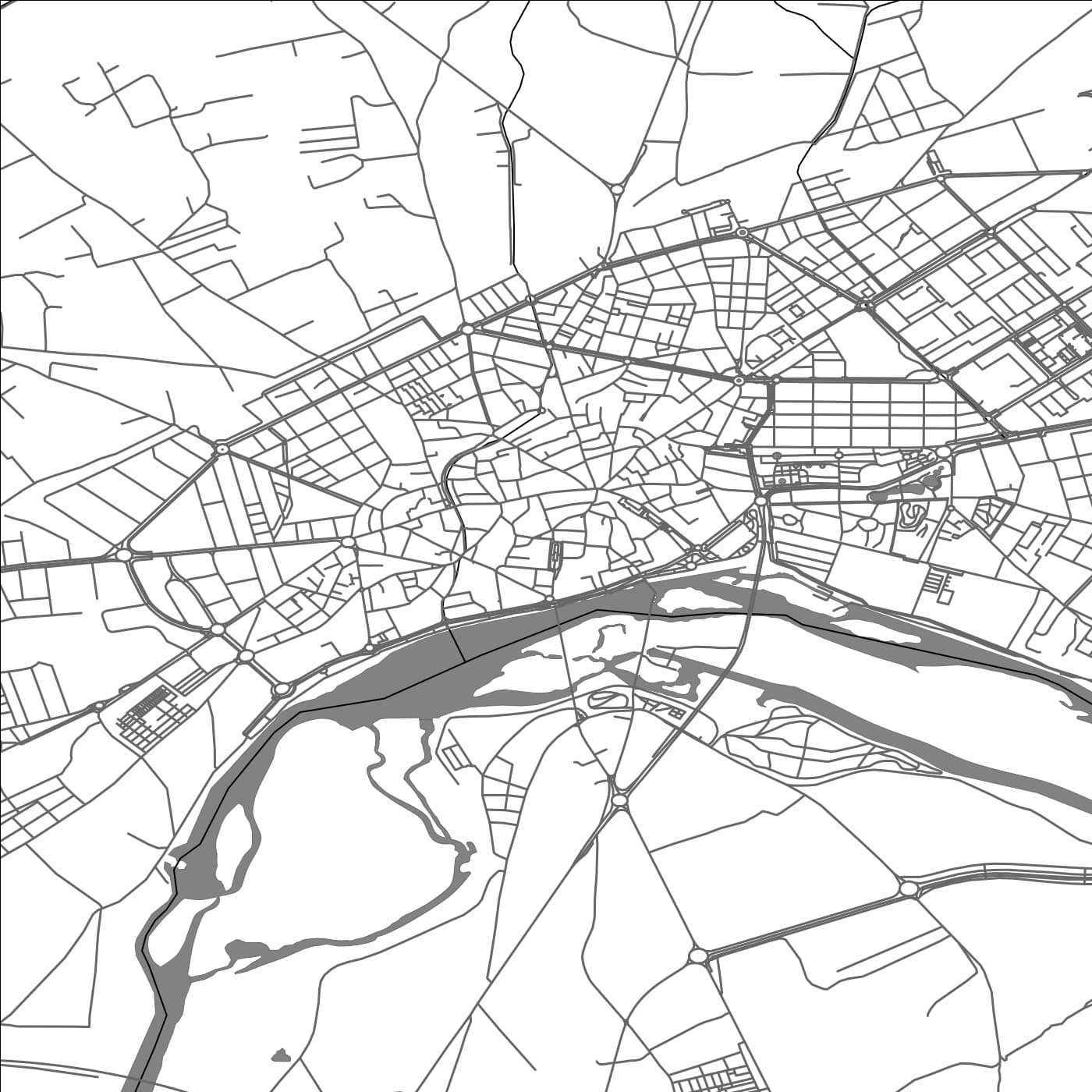 ROAD MAP OF TALAVERA DE LA REINA, SPAIN BY MAPAKES