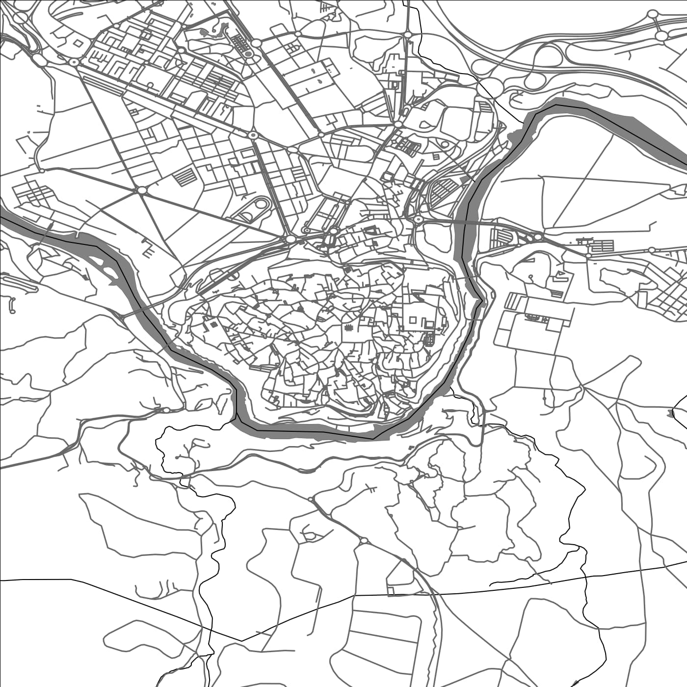 ROAD MAP OF TOLEDO, SPAIN BY MAPAKES