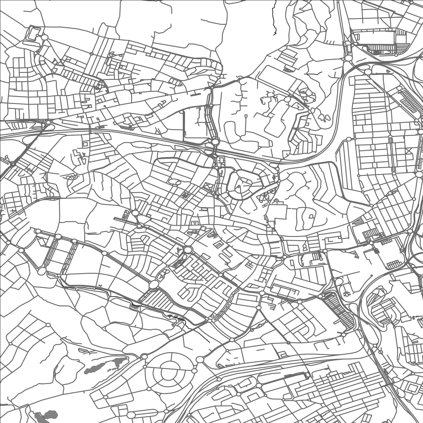 ROAD MAP OF TOMARES, SPAIN BY MAPAKES