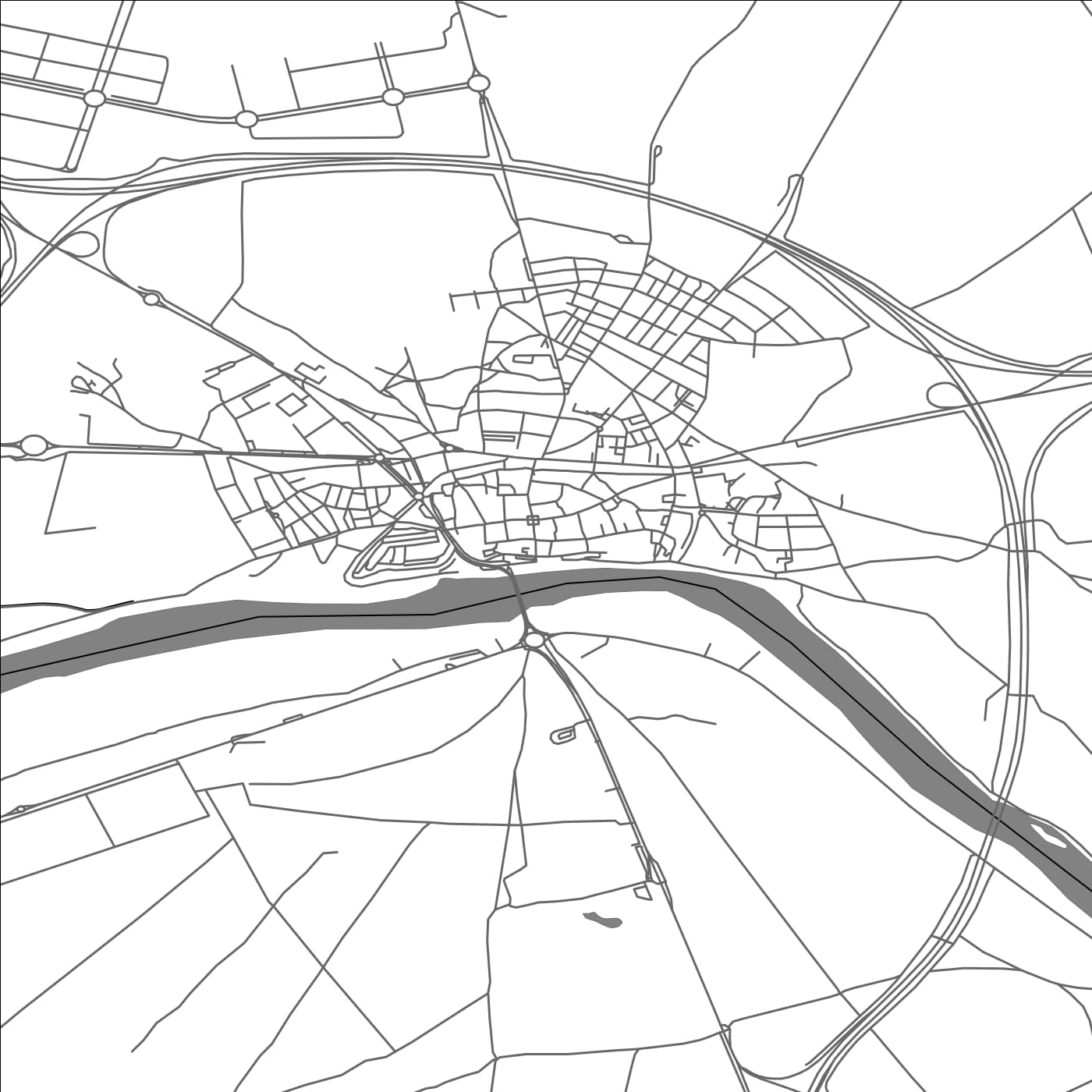 ROAD MAP OF TORDESILLAS, SPAIN BY MAPAKES