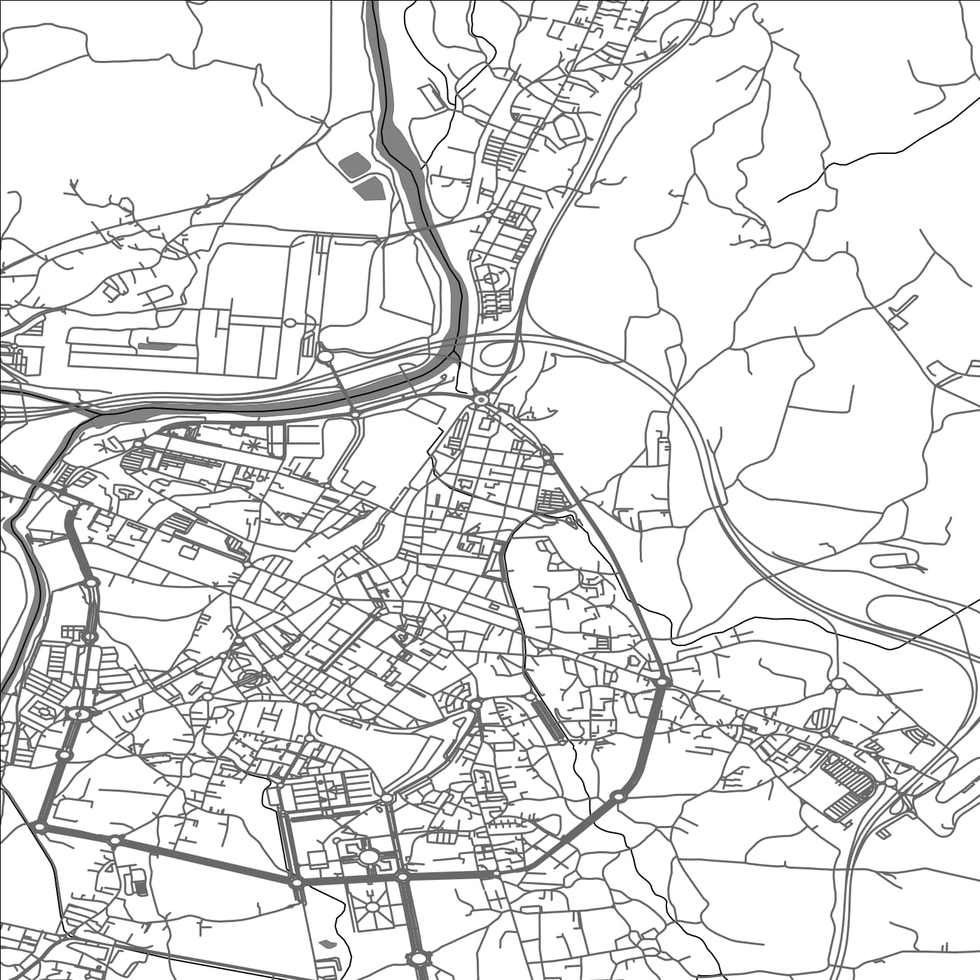 ROAD MAP OF TORRELAVEGA, SPAIN BY MAPAKES