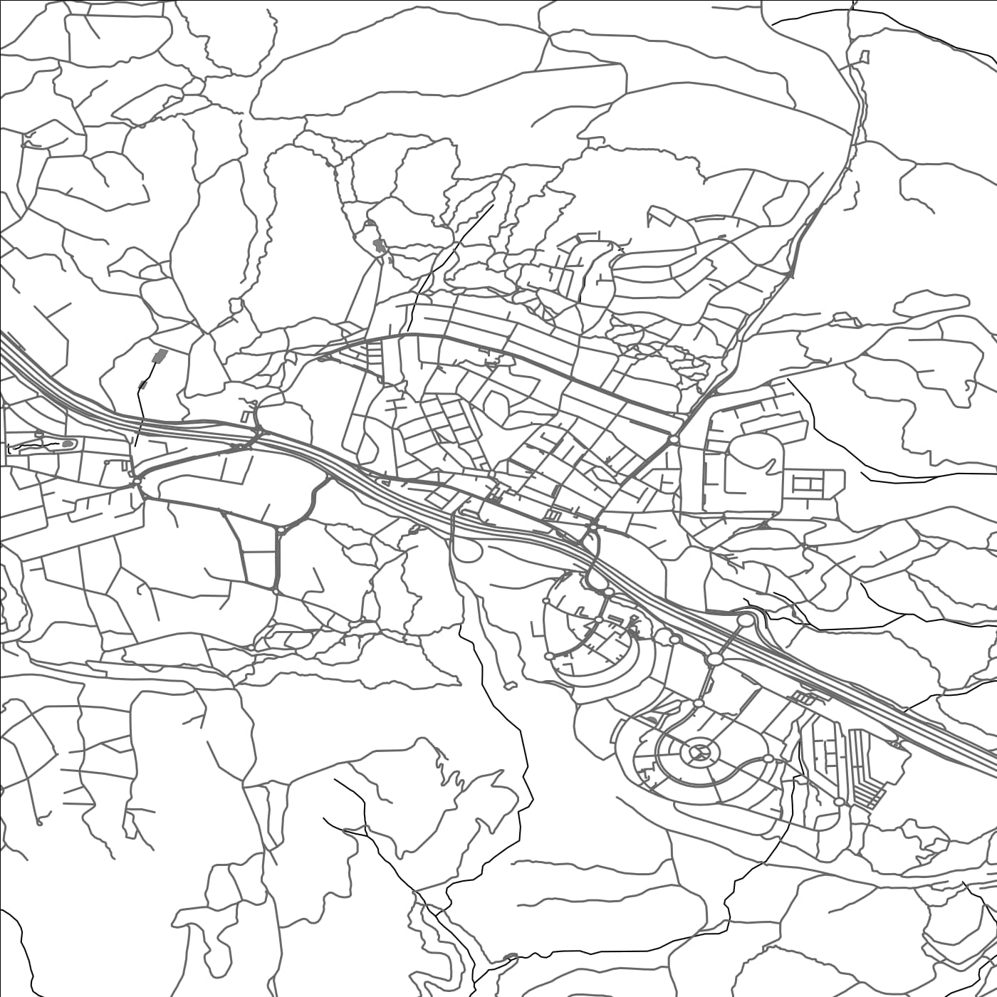 ROAD MAP OF TORRELODONES, SPAIN BY MAPAKES