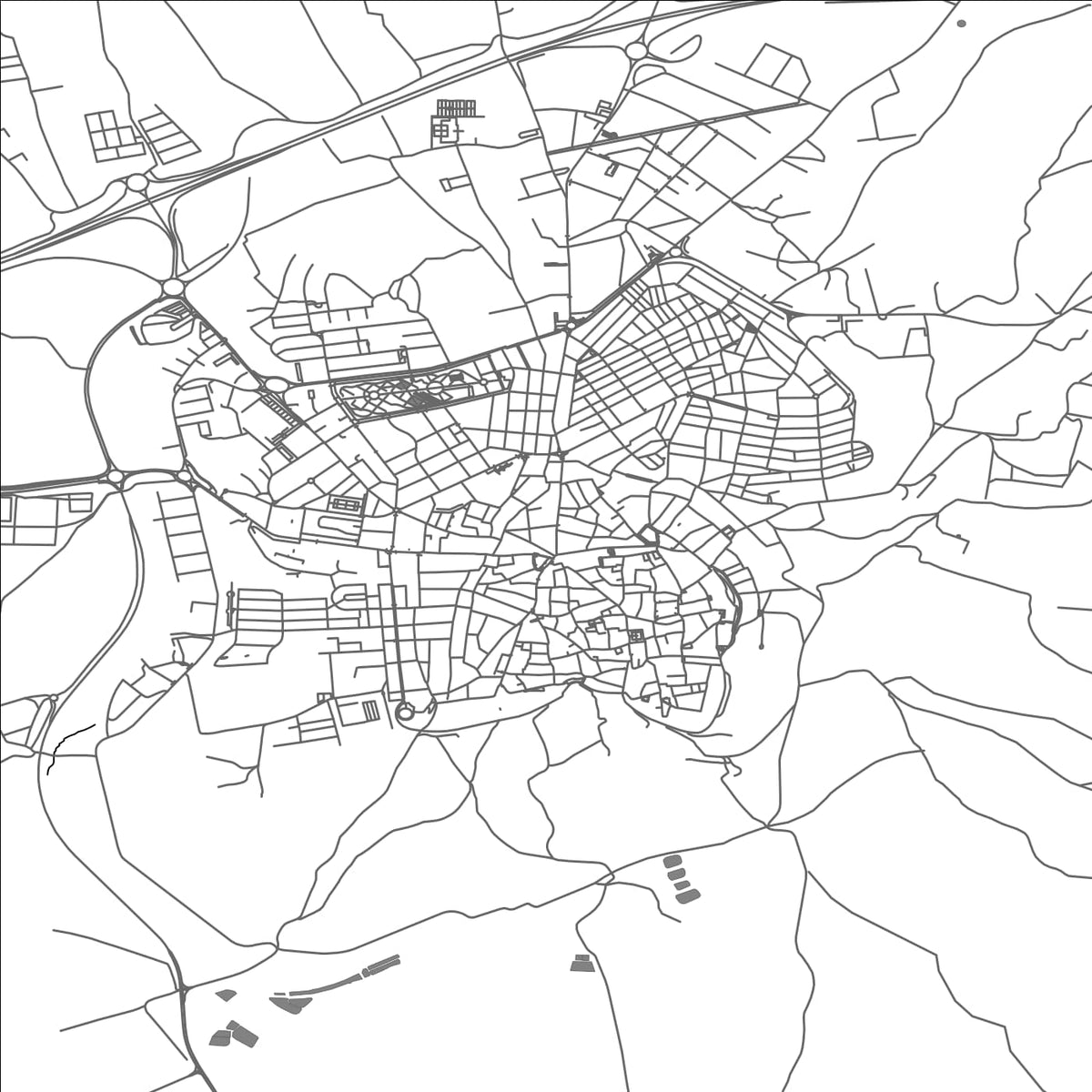 ROAD MAP OF UBEDA, SPAIN BY MAPAKES