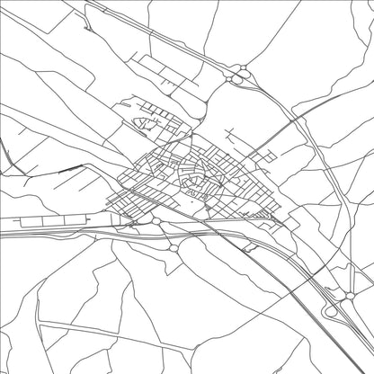 ROAD MAP OF UTIEL, SPAIN BY MAPAKES
