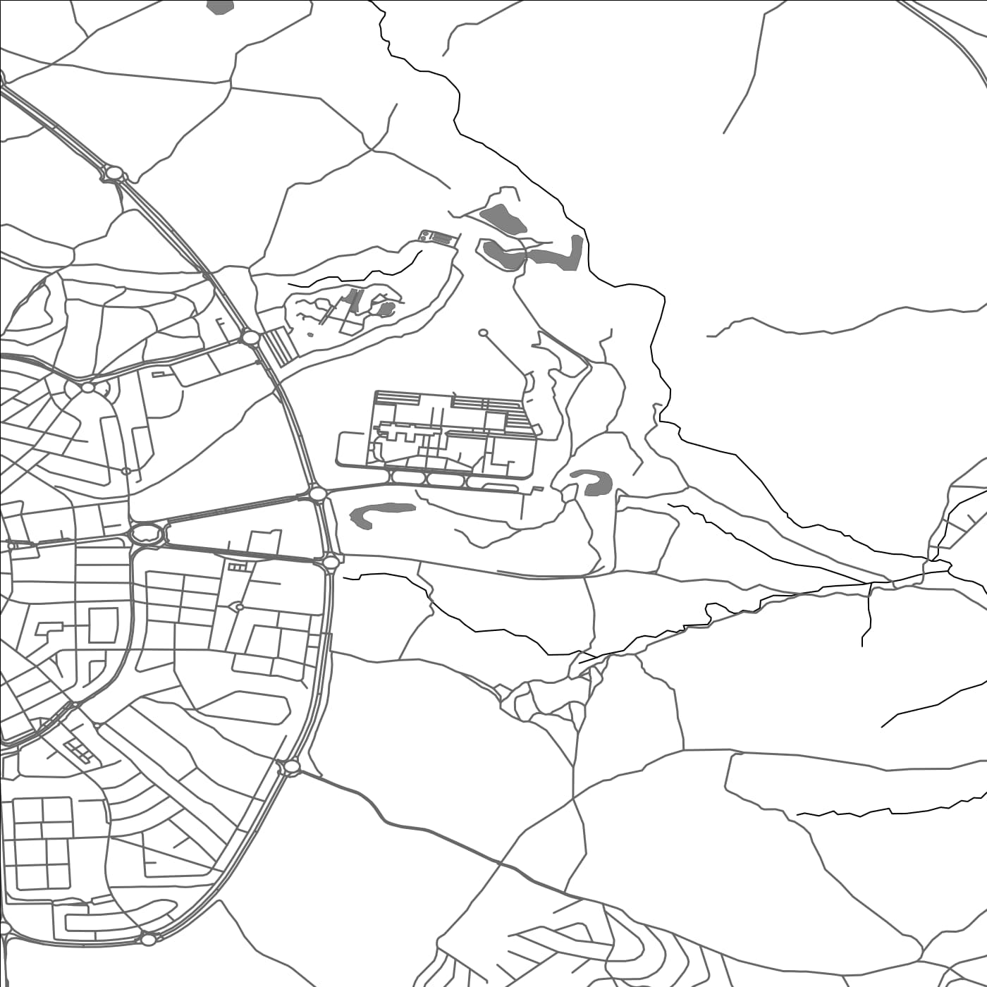 ROAD MAP OF VILLANUEVA DE LA CANADA, SPAIN BY MAPAKES