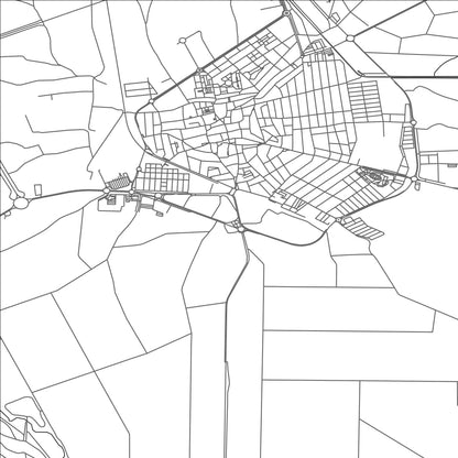 ROAD MAP OF VILLANUEVA DE LA SERENA, SPAIN BY MAPAKES