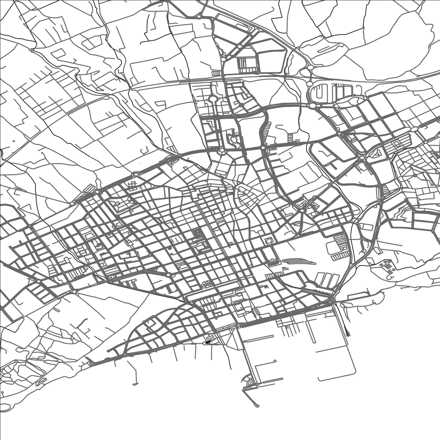 ROAD MAP OF VILLANUEVA Y GELTRU, SPAIN BY MAPAKES