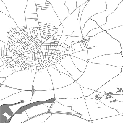 ROAD MAP OF VILLARRUBIA DE LOS OJOS, SPAIN BY MAPAKES