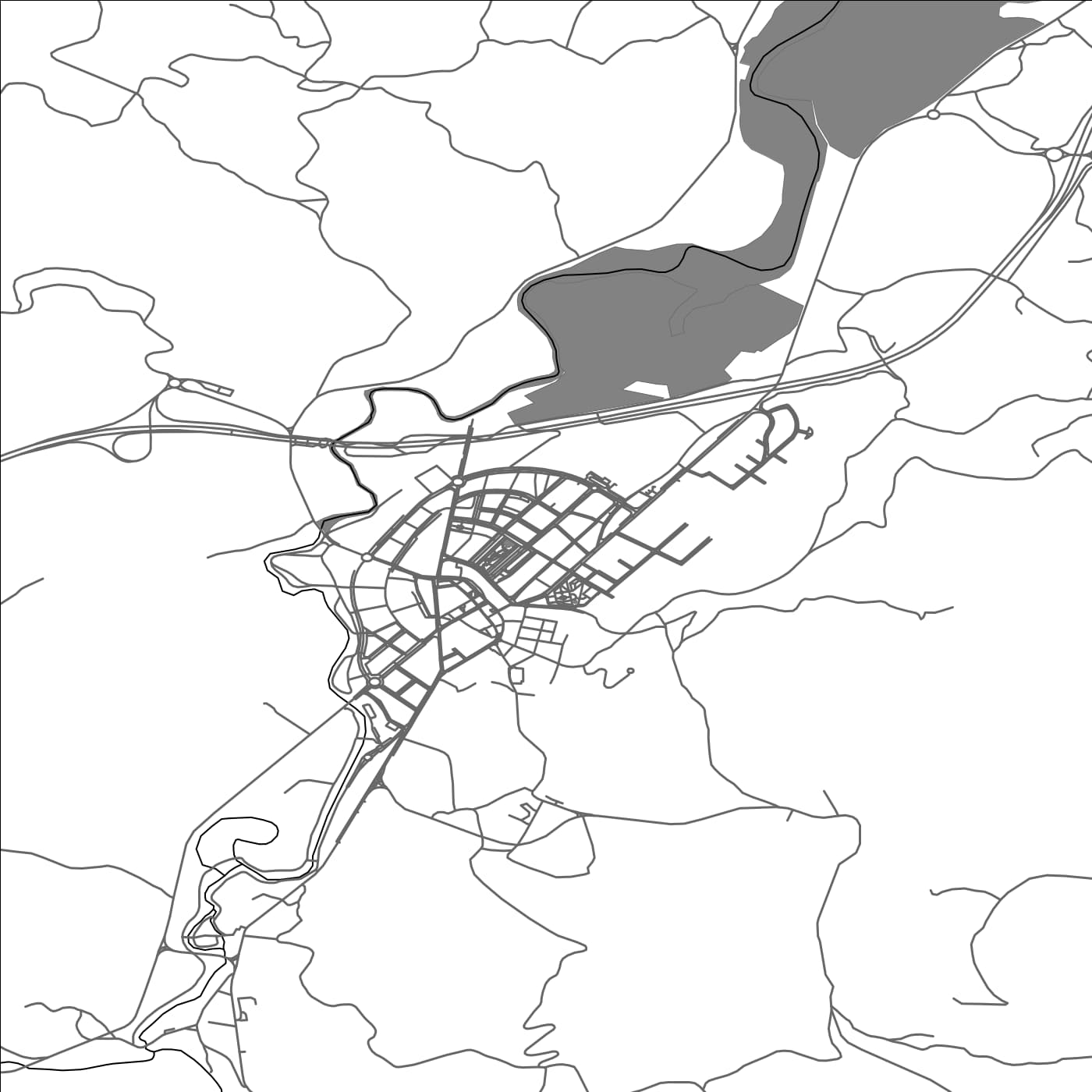 ROAD MAP OF VILLAVICIOSA, SPAIN BY MAPAKES