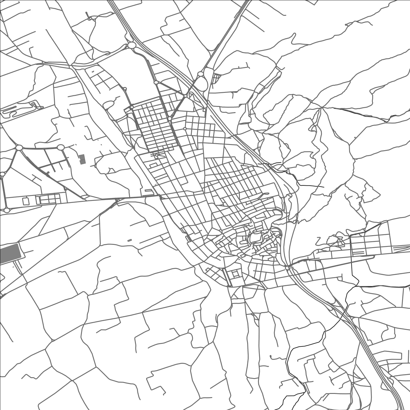 ROAD MAP OF VILLENA, SPAIN BY MAPAKES