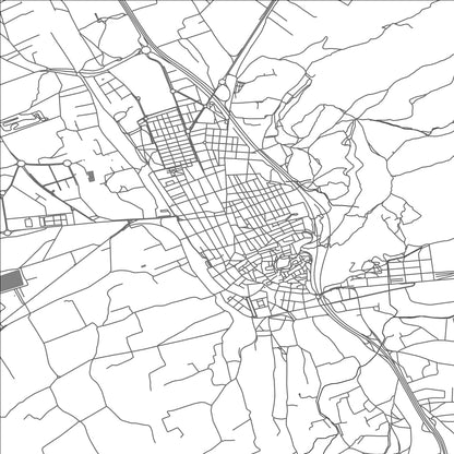 ROAD MAP OF VILLENA, SPAIN BY MAPAKES