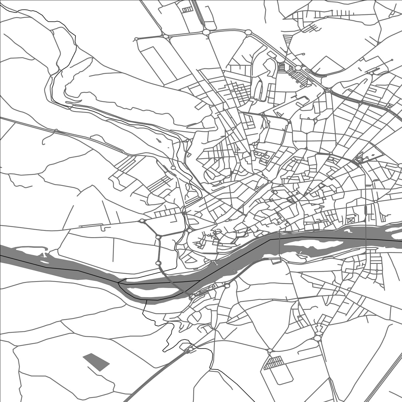 ROAD MAP OF ZAMORA, SPAIN BY MAPAKES