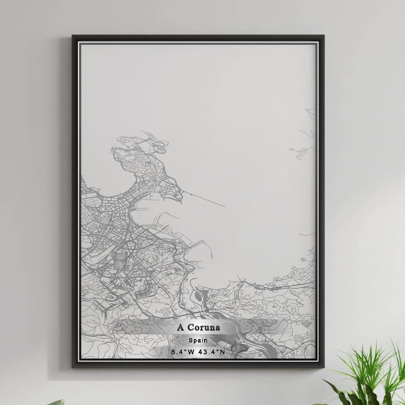 ROAD MAP OF A CORUNA, SPAIN BY MAPAKES