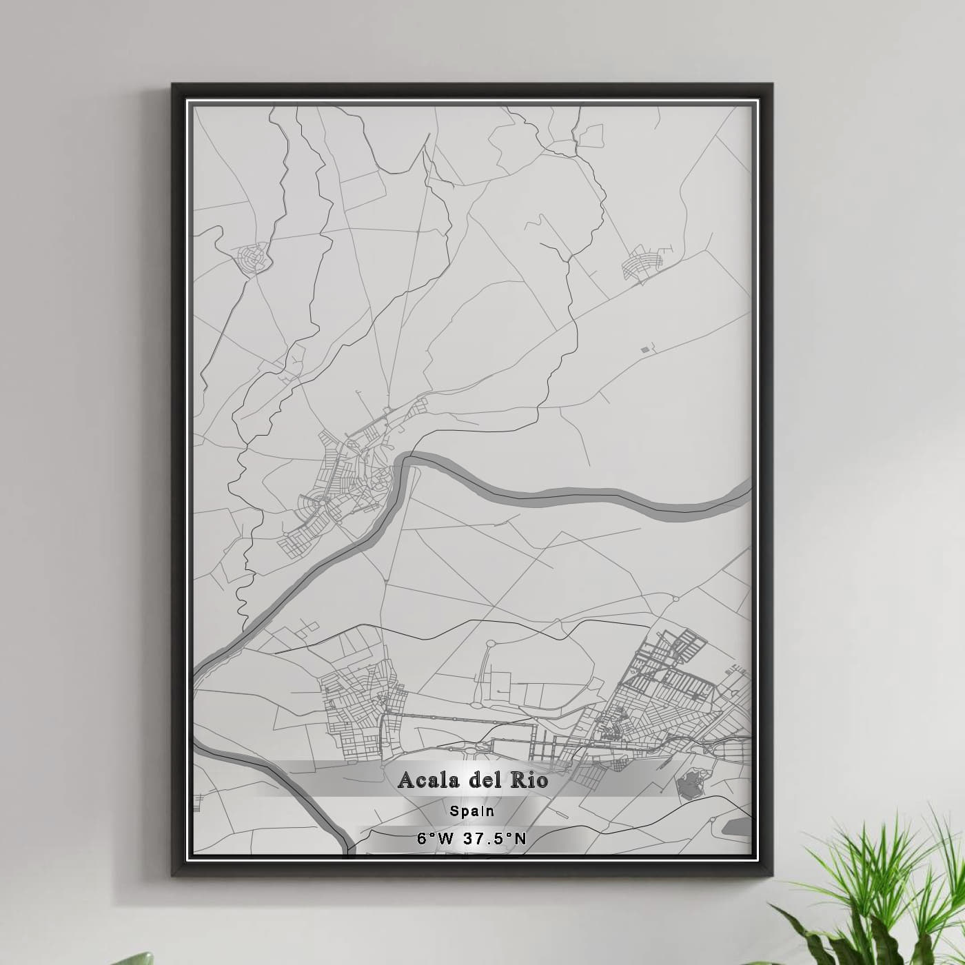 ROAD MAP OF ACALA DEL RIO, SPAIN BY MAPAKES