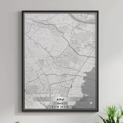 ROAD MAP OF ALBAL, SPAIN BY MAPAKES