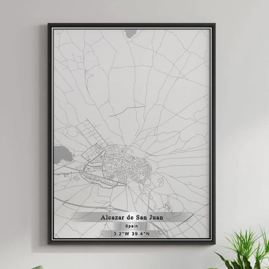 ROAD MAP OF ALCAZAR DE SAN JUAN, SPAIN BY MAPAKES