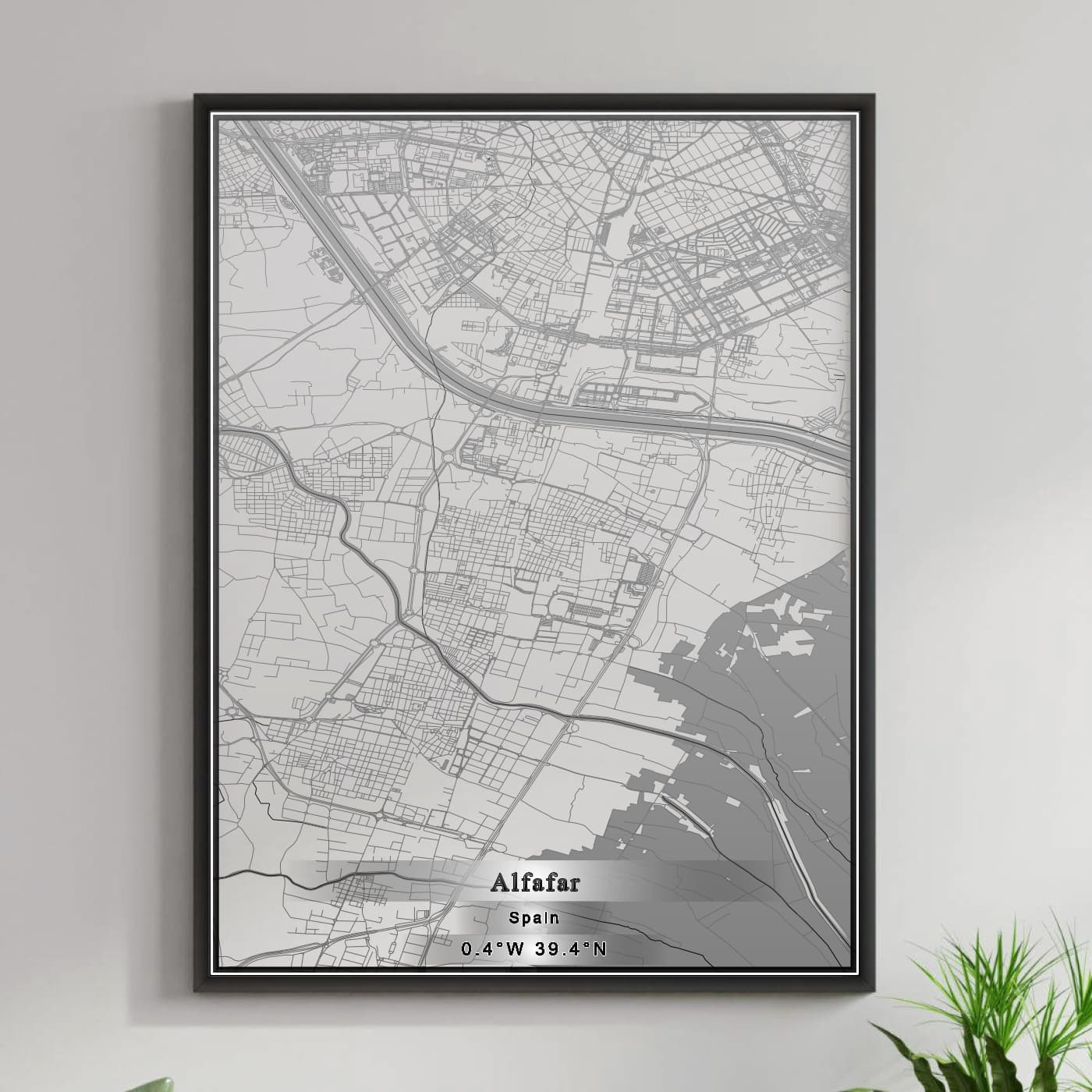 ROAD MAP OF ALFAFAR, SPAIN BY MAPAKES