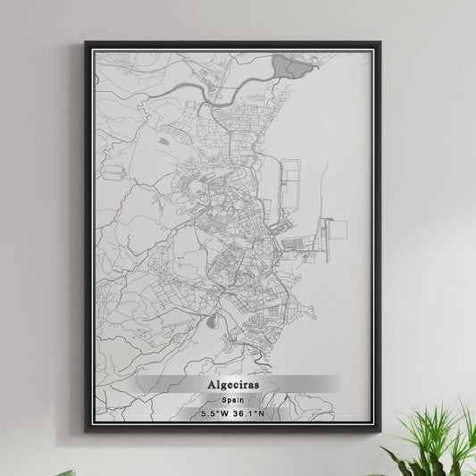 ROAD MAP OF ALGECIRAS, SPAIN BY MAPAKES