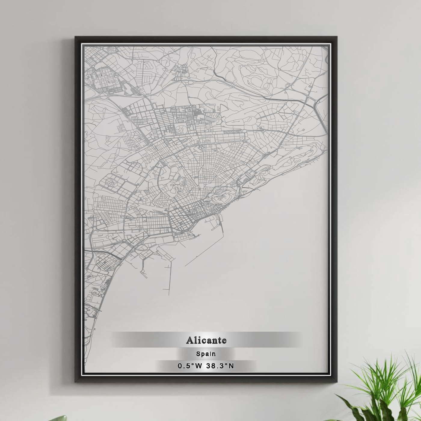 ROAD MAP OF ALICANTE, SPAIN BY MAPAKES