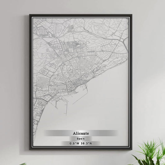 ROAD MAP OF ALICANTE, SPAIN BY MAPAKES