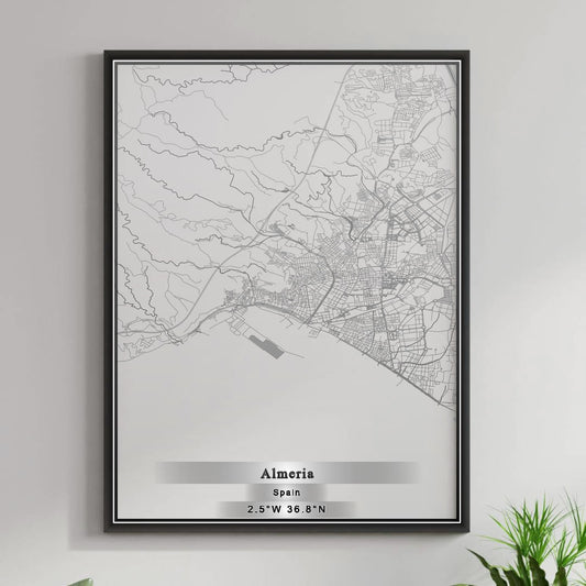 ROAD MAP OF ALMERIA, SPAIN BY MAPAKES