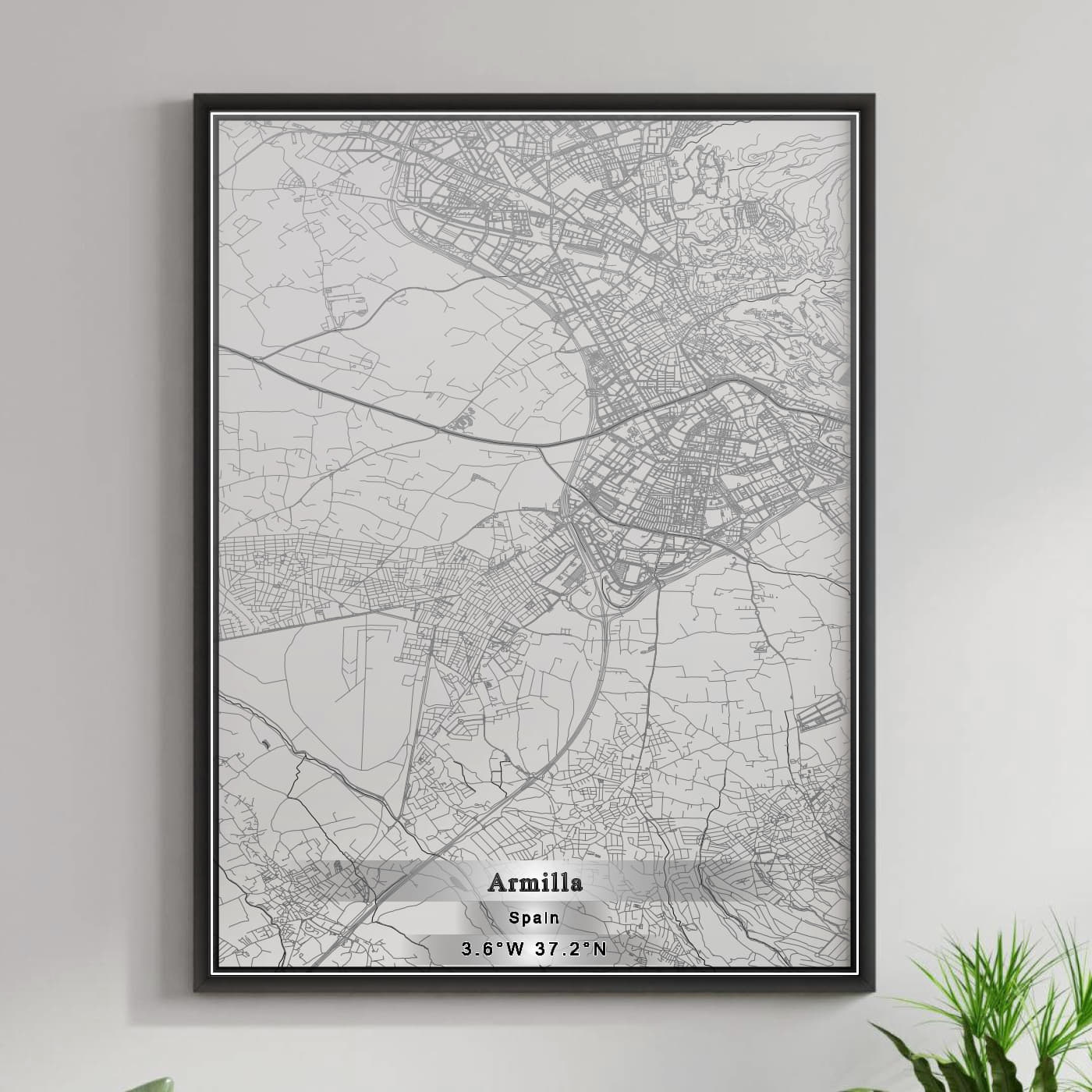 ROAD MAP OF ARMILLA, SPAIN BY MAPAKES