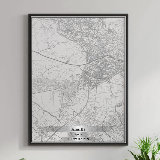 ROAD MAP OF ARMILLA, SPAIN BY MAPAKES