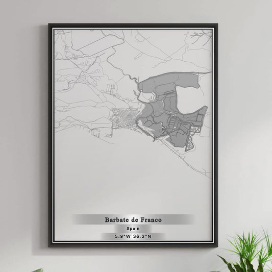 ROAD MAP OF BARBATE DE FRANCO, SPAIN BY MAPAKES