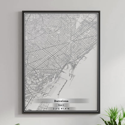 ROAD MAP OF BARCELONA, SPAIN BY MAPAKES