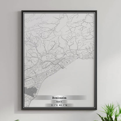 ROAD MAP OF BENICASIM, SPAIN BY MAPAKES
