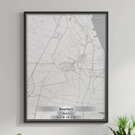 ROAD MAP OF BENIFAIÓ(BENIFAYO), SPAIN BY MAPAKES